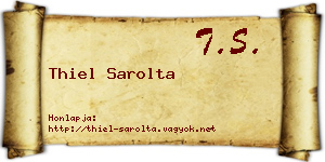 Thiel Sarolta névjegykártya