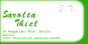 sarolta thiel business card